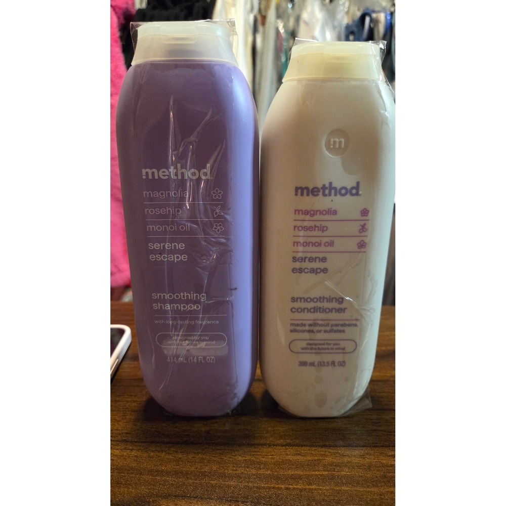 Method Serene Escape Smoothing Shampoo & Conditioner Set Magnolia Rosehip Monoi